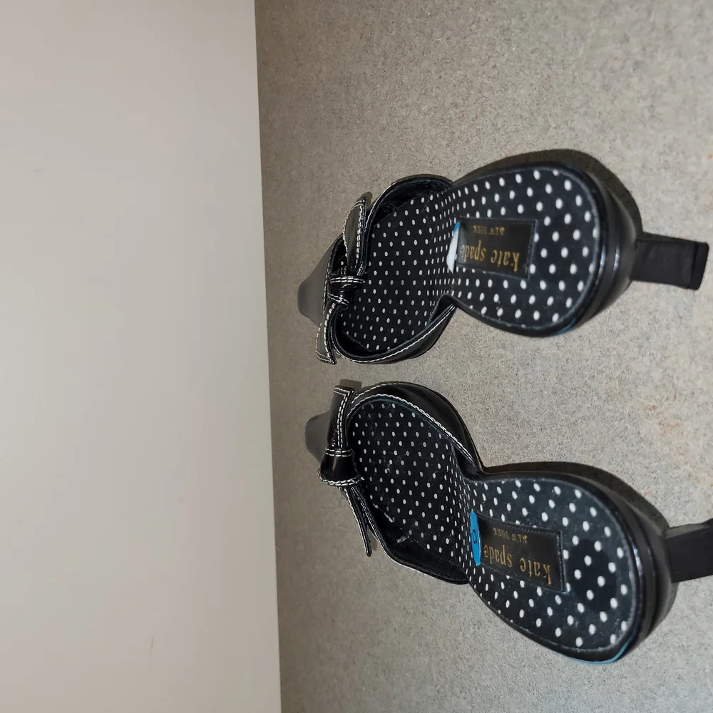 🐞Kate Spade Black Kitten Heel Slide In Shoes - Picture 5 of 5